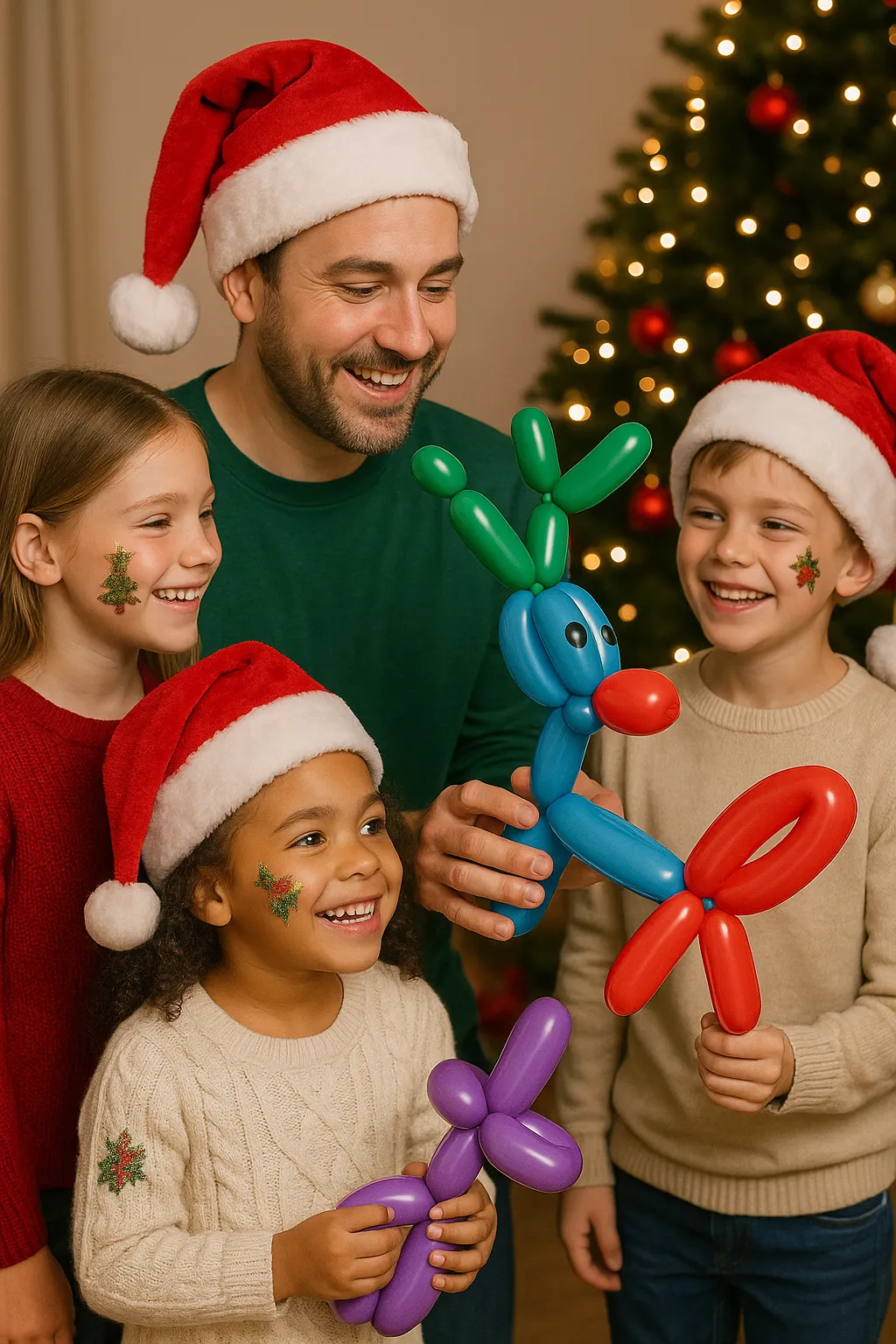 Why Choose Balloon Animals and Glitter Tattoos for Christmas Events?